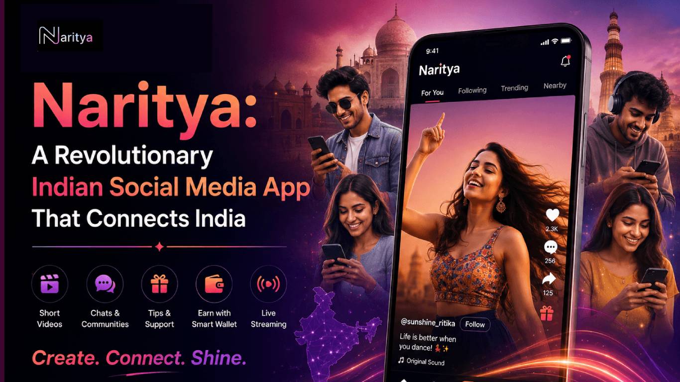 Naritya A Revolutionary Indian Social Media App That Connects India